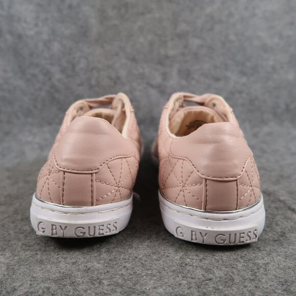 G by Guess Shoes Womens 8 Casual Sneaker Quilted Pink Lace Up Flat Fashion Logo - Picture 5 of 12